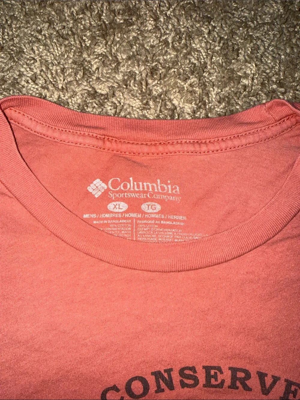 Columbia Coral Short Sleeve Tee with Mountain & Bear Graphic
